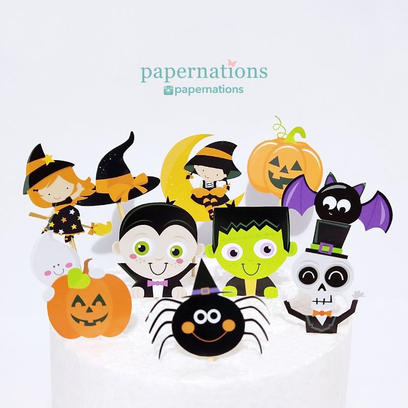 Cupcake Topper Halloween / Topper Halloween / Cake Topper Halloween