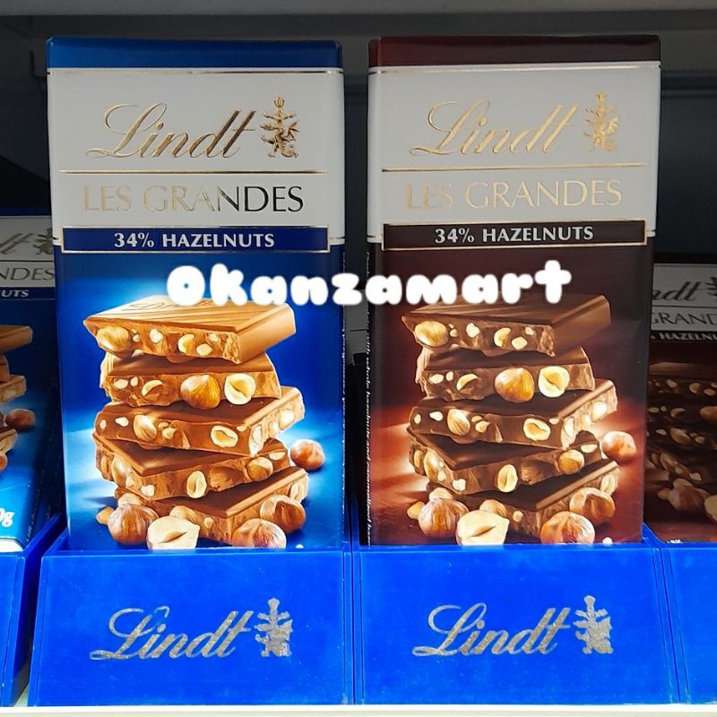 

Lindt Les Grandes Milk/Dark Chocolate Hazelnut 150gr