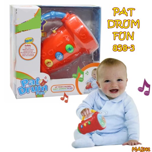 MAI341 MAINAN PAT DRUM FUN 858-3 DRUM BAYI