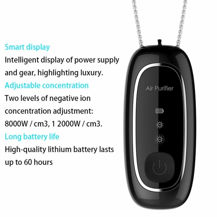 Ready - Personal Air Purifier Necklace Portable / Kalung Anti Virus Original