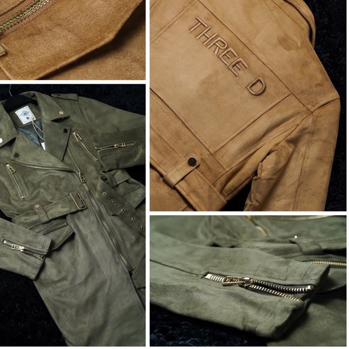 ✹ OUTER IMPORT JAKET MIDI WANITA BAHAN SUEDE TEBAL IMPORT PREMIUM ➴