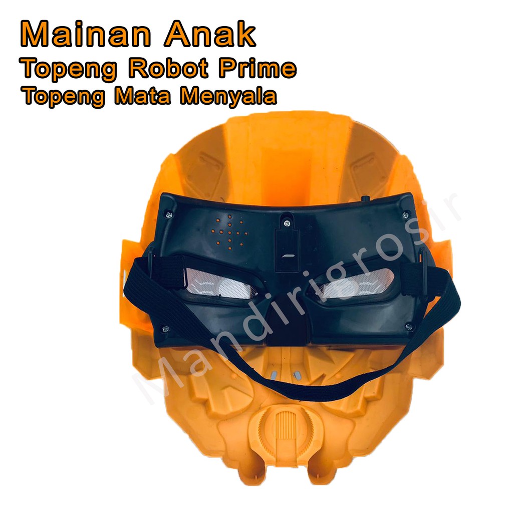 Topeng Robot Prime *Mainan Anak * Topeng Mata Menyala * Topeng nyala