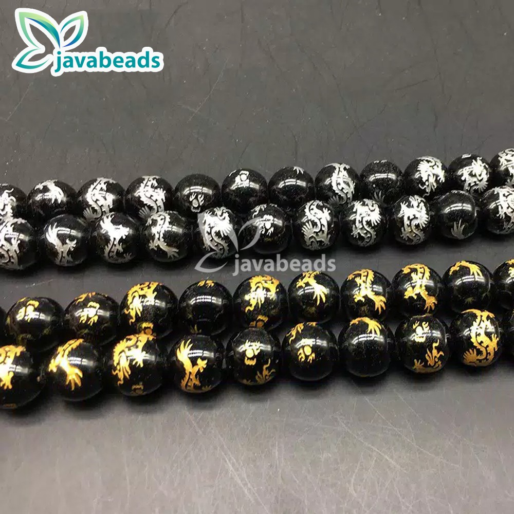 Bahan Gelang Batu Tibet Naga Emas