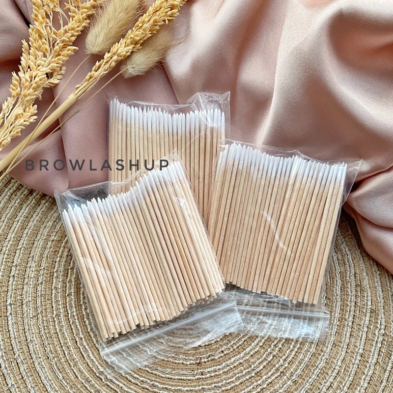 Wood wooden stick stik cotton eyelash sulam aplikasi anastesi Produk Good Quality