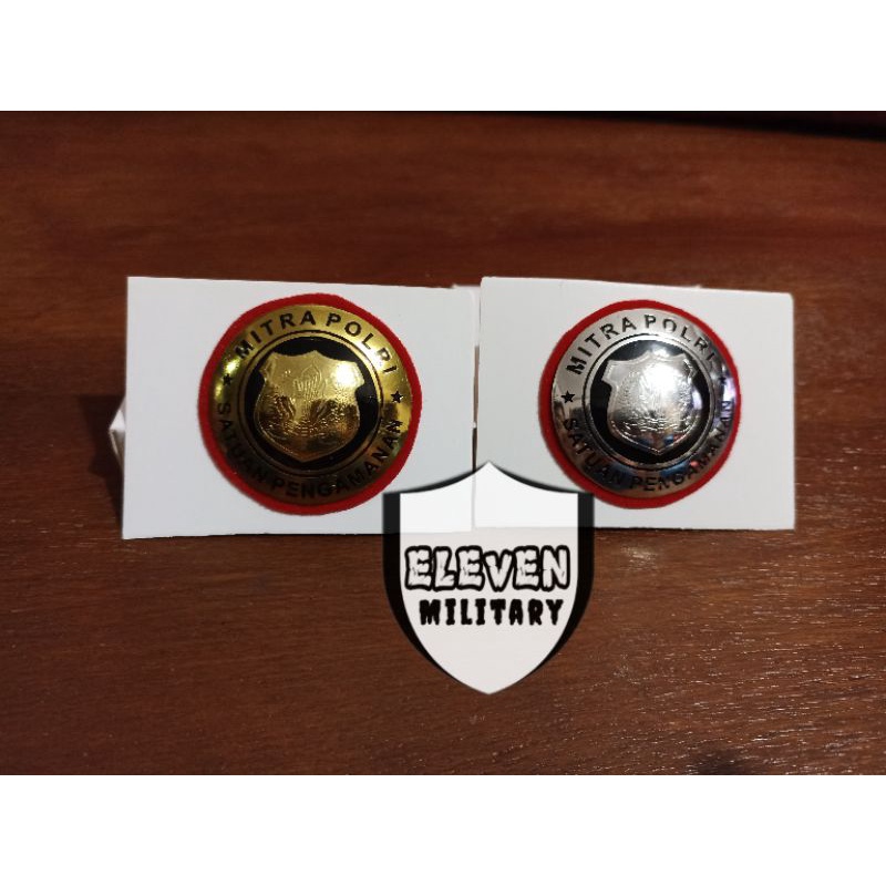 PIN SATPAM MITRA POLRI KUNING PUTIH