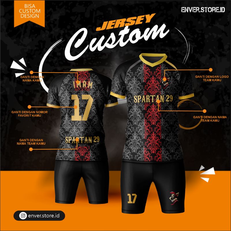 BAJU BOLA DESAIN SUKA SUKA  BISA SATUAN