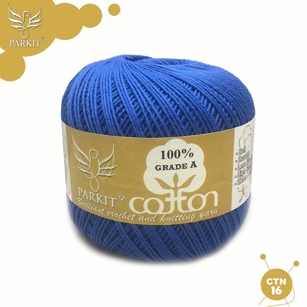 BENANG RAJUT KATUN , PARKIT , BIRU BENHUR CTN16
