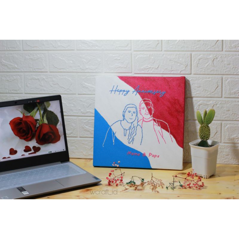 

Anniversary Birthday Graduation Gift Custom | Embroidery Canvas Art