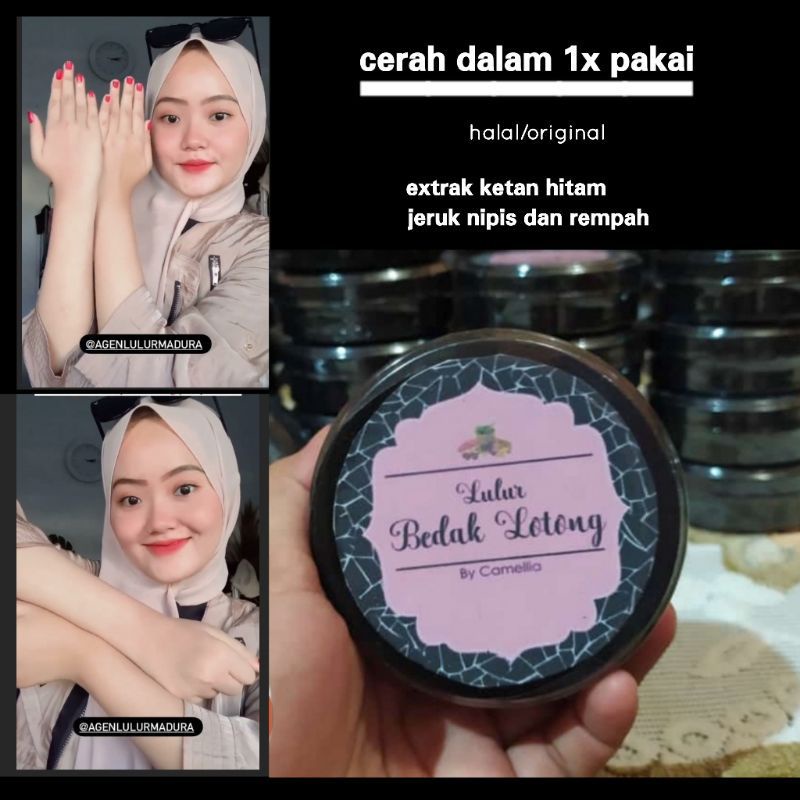 lulur beddak lotong kering, lulur hitam pemutih badan