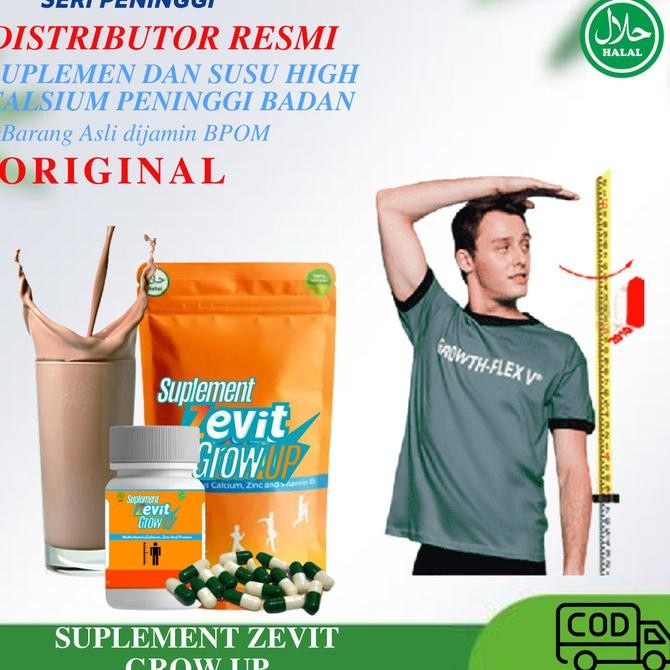 

[SIAP KIRIM] ZEVIT GROW UP-OBAT PENAMBAH TINGGI BADAN SUSU TINGGI - 60 KAPSUL