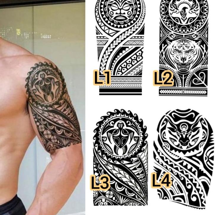 [KODE PRODUK W7LS95741] Tato Temporer/Stiker Tato Minimalis - L - Tato Tribal Tato simple tato pria 