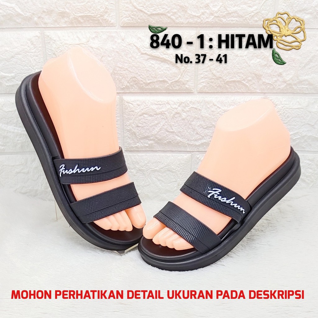 SANDAL WANITA ALINA 840 SLOP 2 SENDAL WEDGES TEBAL KUALITAS BAGUS TAHAN LAMA PROMO HARGA MURAH