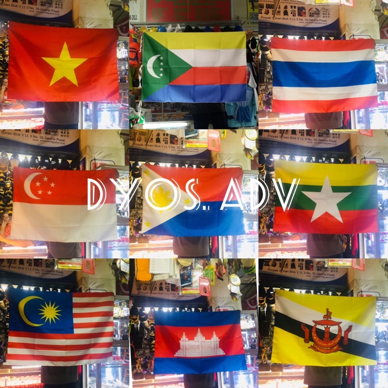 Bendera negara dunia ukuran 60x90 cm