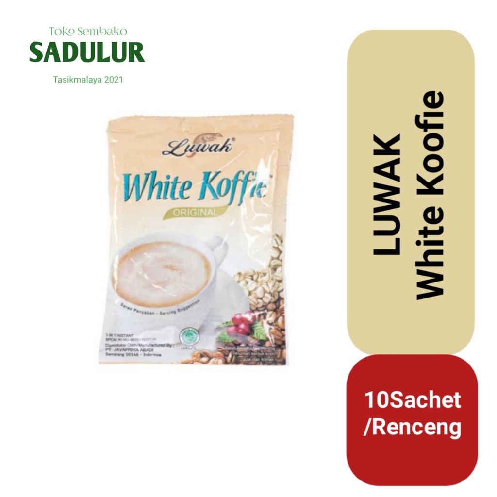 

KOPI LUAK WHITE COFFE (1RENCENG ISI 10 SACHET)
