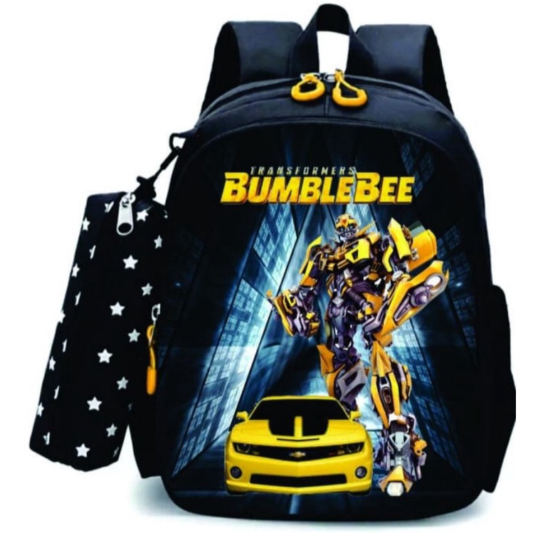 TAS RANSEL ANAK KARAKTER BUMBLEBEE 2IN1 Tas Sekolah /PAUD/TK/SD