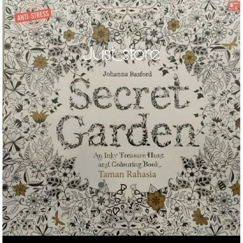 Adult coloring book / buku mewarnai dewasa "SECRET GARDEN" Johanna Basford