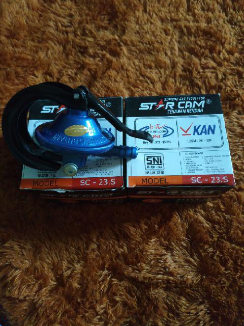 Regulator Star Cam Gas Lpg Tekanan Rendah Starcam Sc-23 S Sc23s Sc23