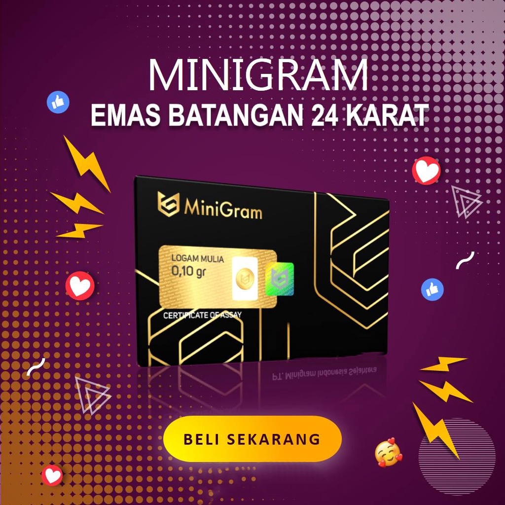Emas 0,1 Gram Emas Mini 0,1 Gram 24 karat Minigram Termurah