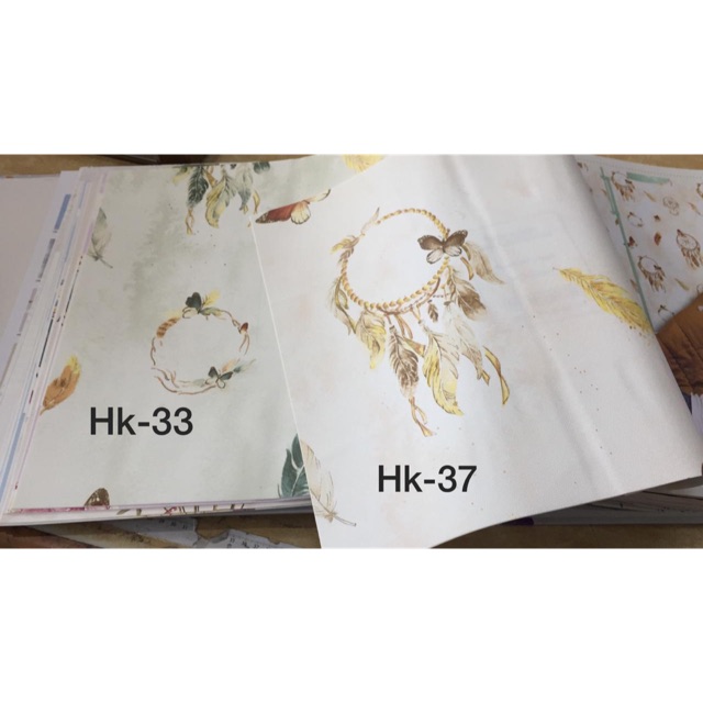 Wallpaper Dinding Motif Bulu Hk