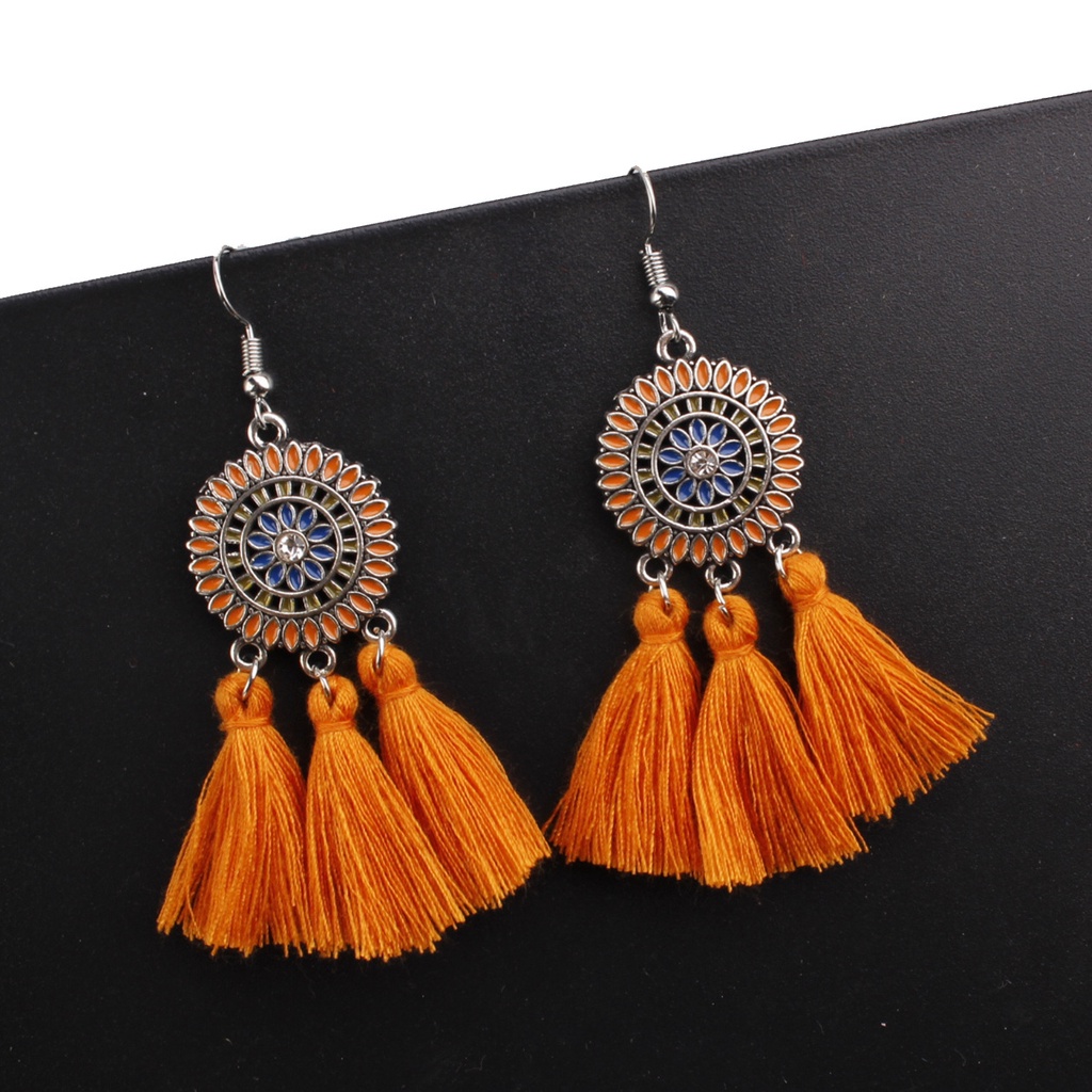 Bohemian fashion rumbai anting-anting perempuan kreatif tata surya paduan anting-anting Eropa dan Am