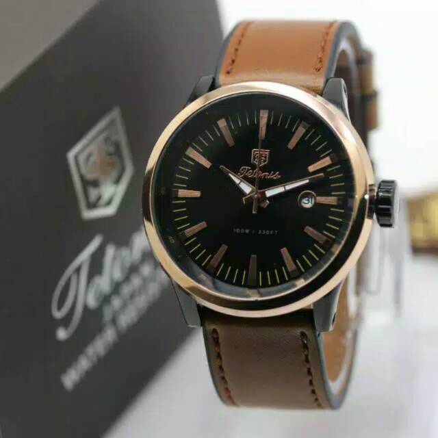 Jam Tangan Pria Tetonis Original Tali Kulit