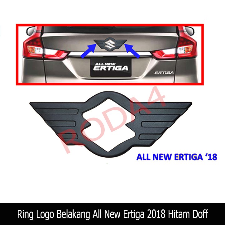 Trunk Lid / Ring Logo Belakang All New Ertiga 2018 Hitam Doff