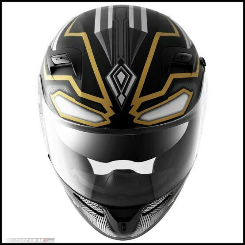 helm KYT K2 RIDER BLACK PANTHER GOLD