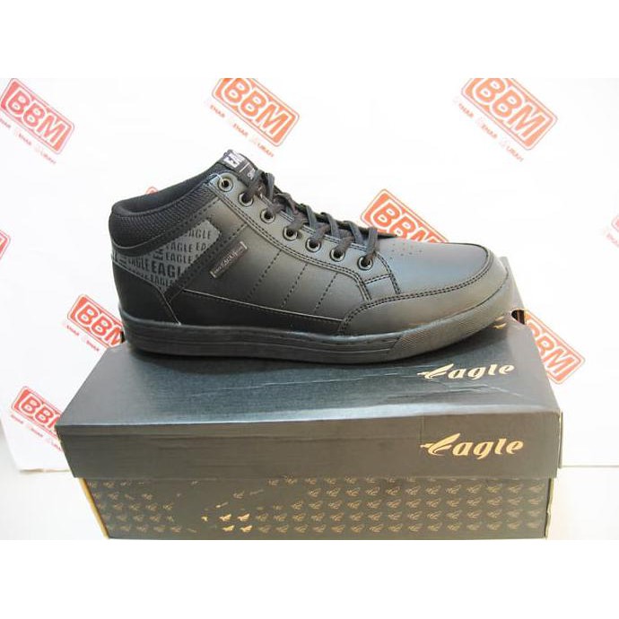 promo eagle sandrock - sepatu pria sneaker santai - hitam/hitam terbaru