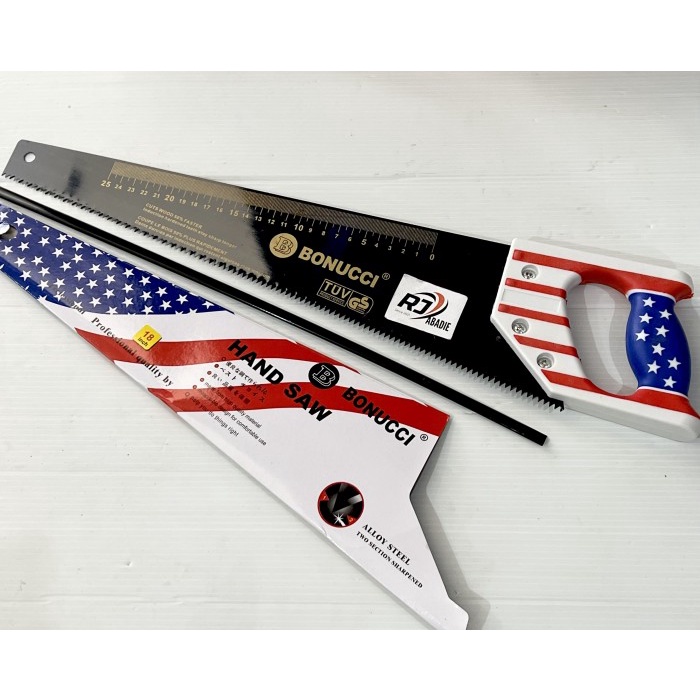 [12PCS] Gergaji Gorok Graji Tangan Kayu GG Karet Amerika USA Bonucci 18&quot;