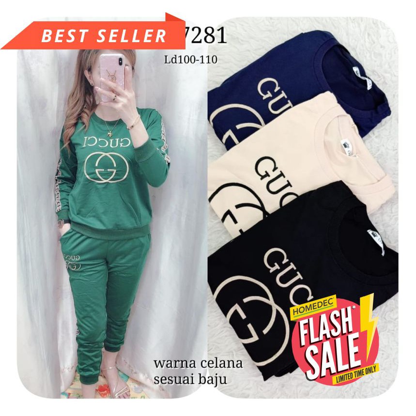 ALL WARNA BROWN PINK YELLOW S-XXL PEREMPUAN// STELAN GUCCI BORDIR LIST KOREAN IMPORT