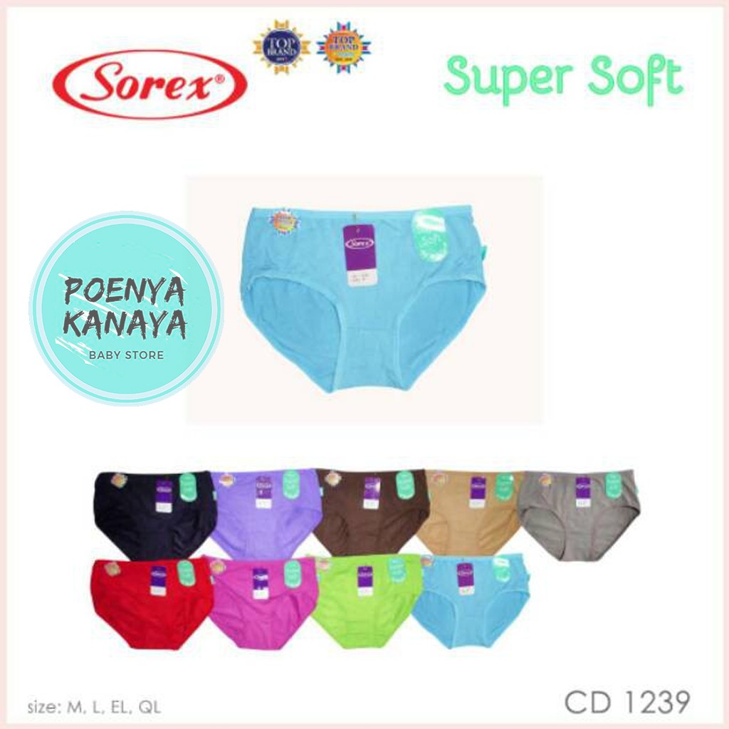 1pcs CD Celana Dalam Wanita SOREX Super Soft 1239 Original 100% SRCDD02