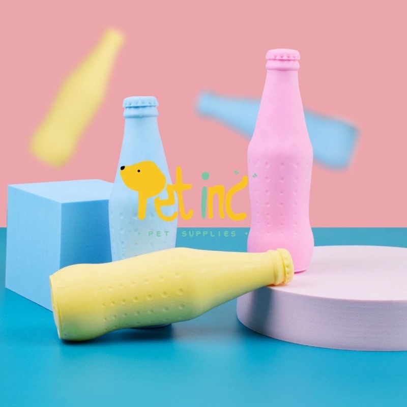 Rubber beer bottle toy pastel color