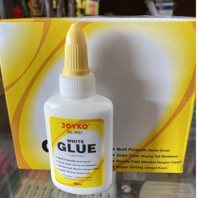 

White Glue Lem Putih Gl-w01 Glw01 ( 40ml )Joyko 1 pcs