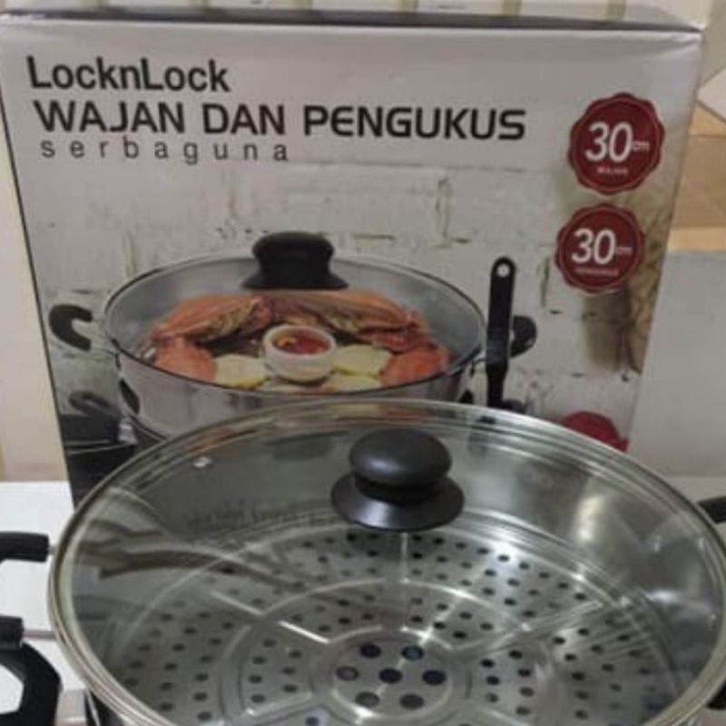 Locknlock Wajan dan Pengukus Set Serbaguna