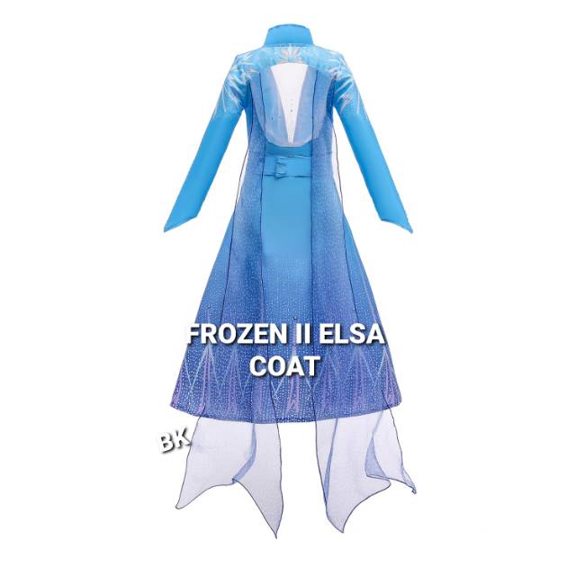 GA2021 FROZEN SNOWFLAKE DRESS / GAUN KOSTUM ANAK PEREMPUAN ELSA BIRU