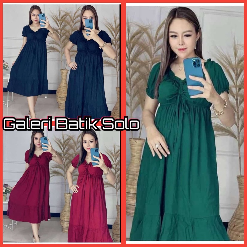 dress Serut Dada Elsa Terbaru / daster Rayon Premium/ Dress Andin Ikatan Cinta