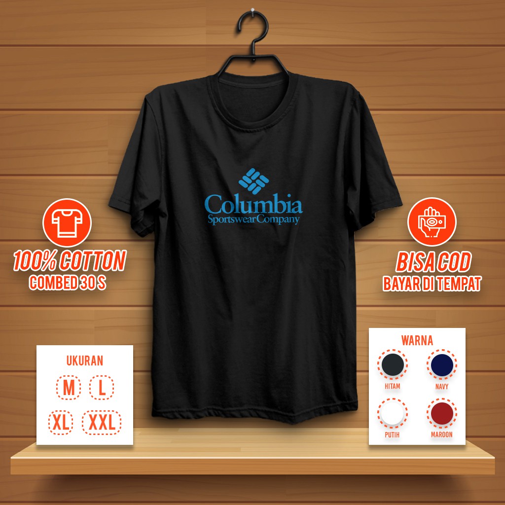 Kaos Outdoor Columbia Pakaian Gunung Kaus Pendaki  pria 