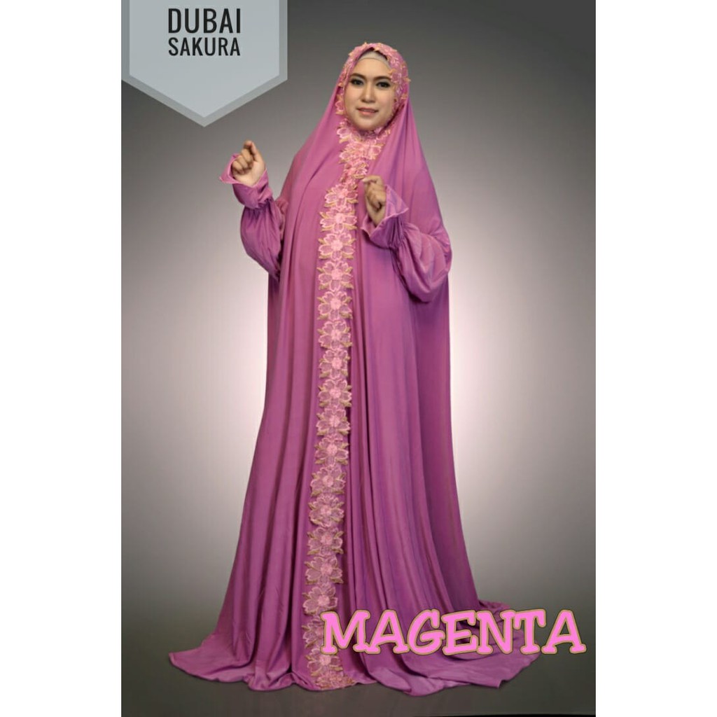 TERBARU MUKENA TERUSAN LANGSUNGAN SUPER JUMBO MUKENAH TERUSAN RENDA MAGENTA
