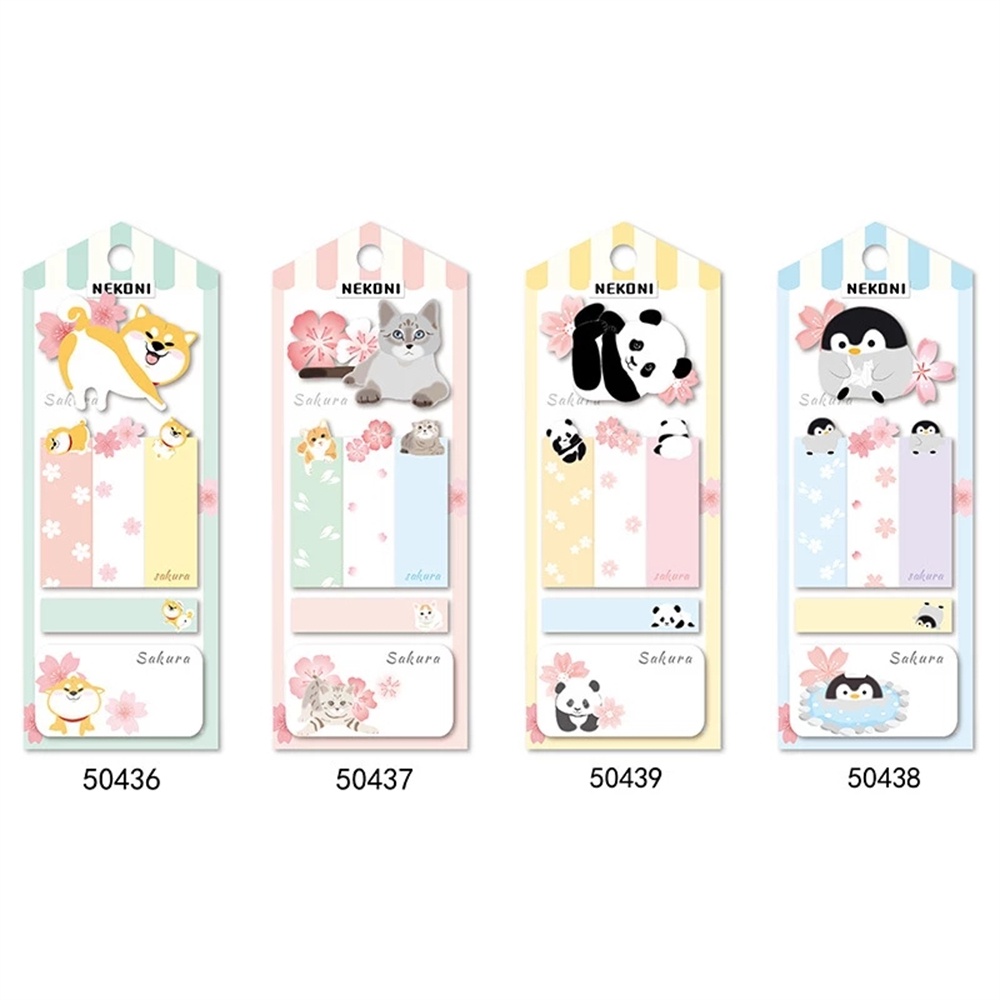 ELEGANT Cute Message Notes Penguin Post Book Marker Sticky Note Students Stationery Office Planner Sticker School Supplies Cat Panda School Paper Writing Pads