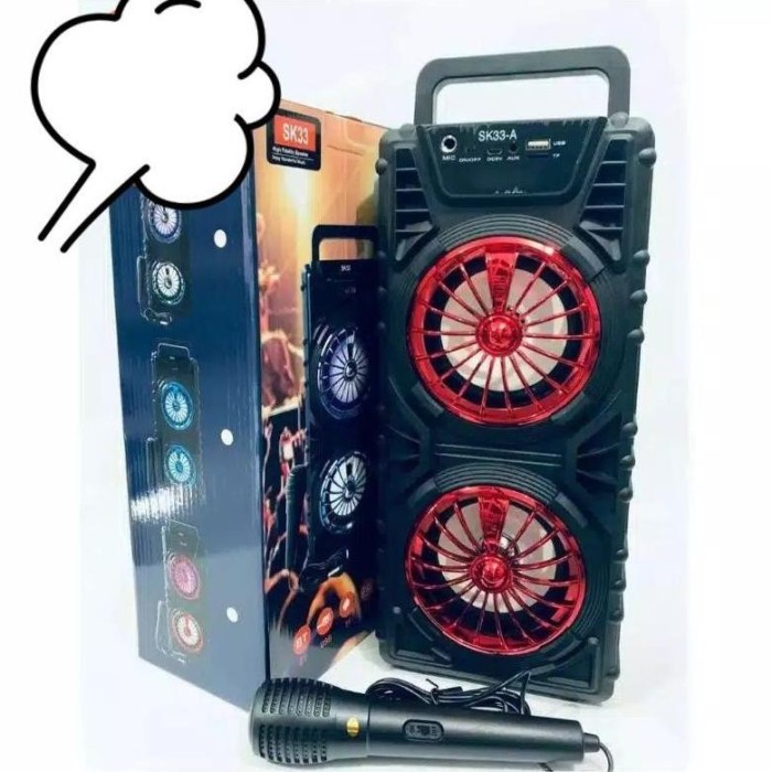 SPEAKER WIRELESS BLUETOOTH + MICROPHONE SK33A