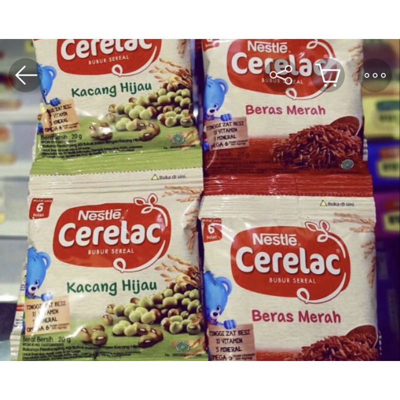 Nestle Cerelac bubur bayi 6+ sachet 20gr