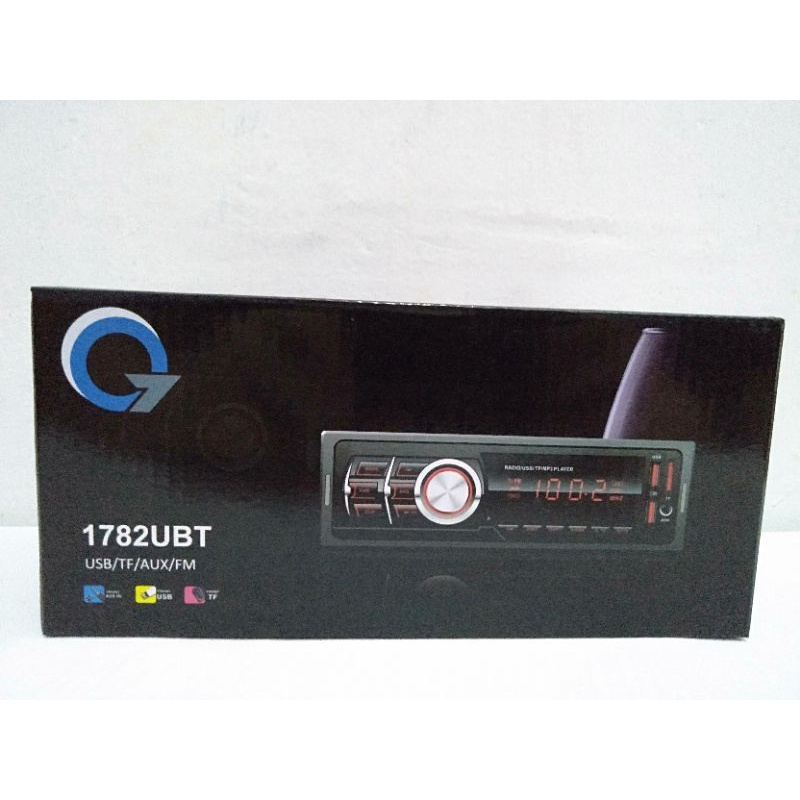 Car Audio Mobil Head Unit Tape Single Din Radio MP3 Dual USB Bluetooth Q7 1784UBT dan 1782UBT Asli