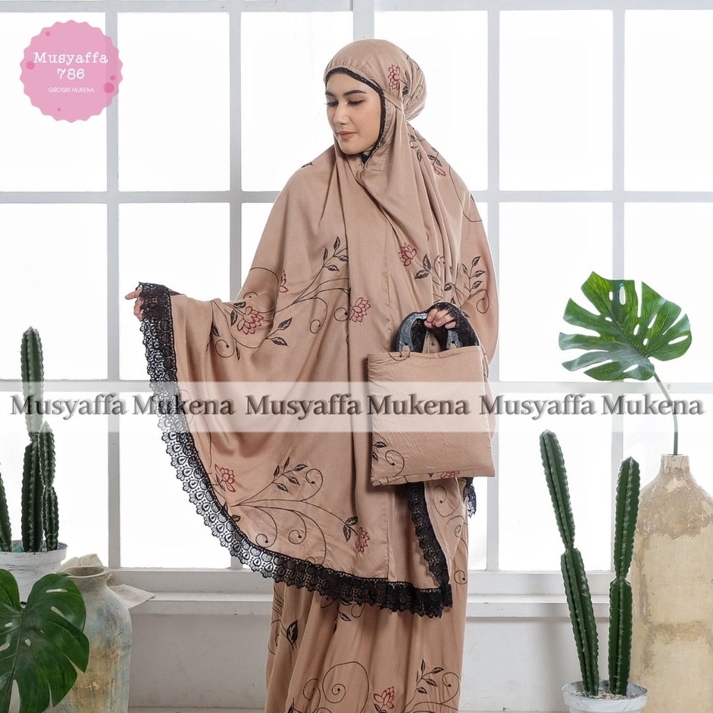 Mukena Dewasa Bordir Mewah Platinum Rose