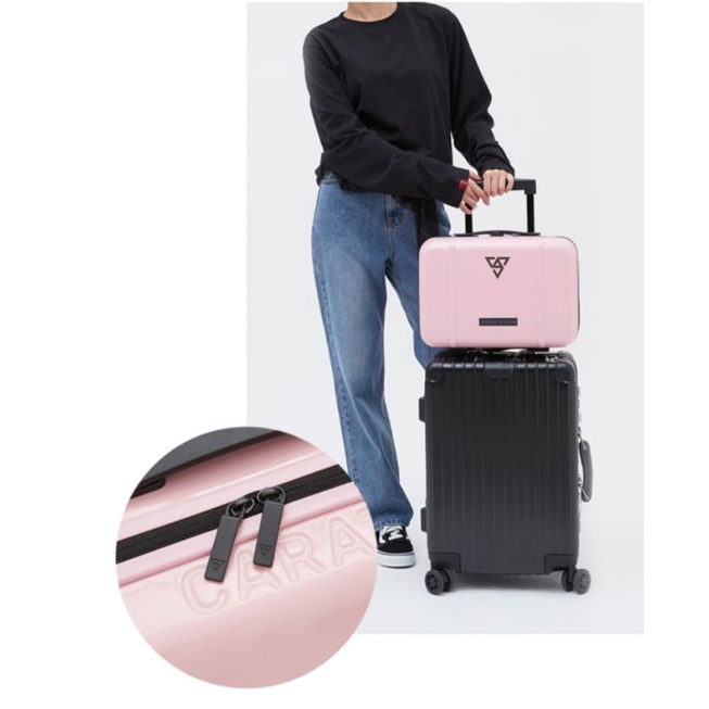 OFFICIAL SEVENTEEN THE POWER OF LOVE MINI LUGGAGE BAG (PINK) MERCH KOPER