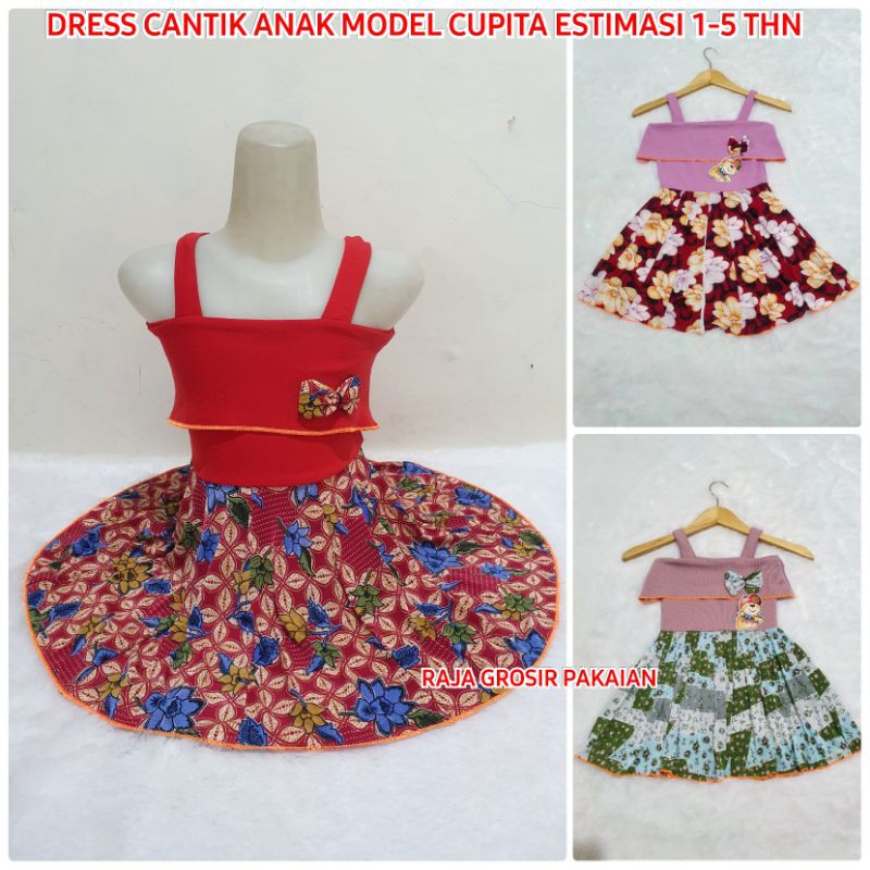 Dress Cantik Anak Model Cupita 1-5 Thn