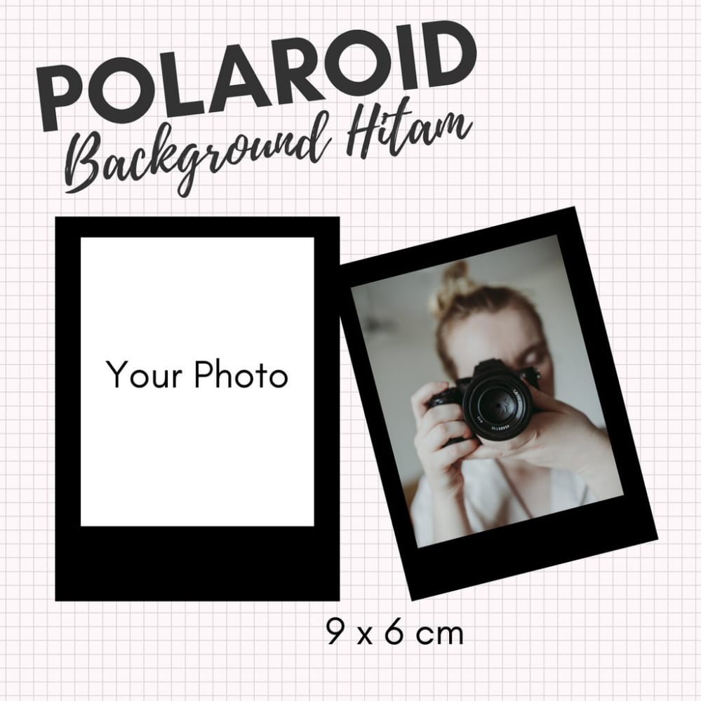 Cetak Foto Polaroid Custom 2R / Cetak Foto Polaroid Murah Frame Hitam