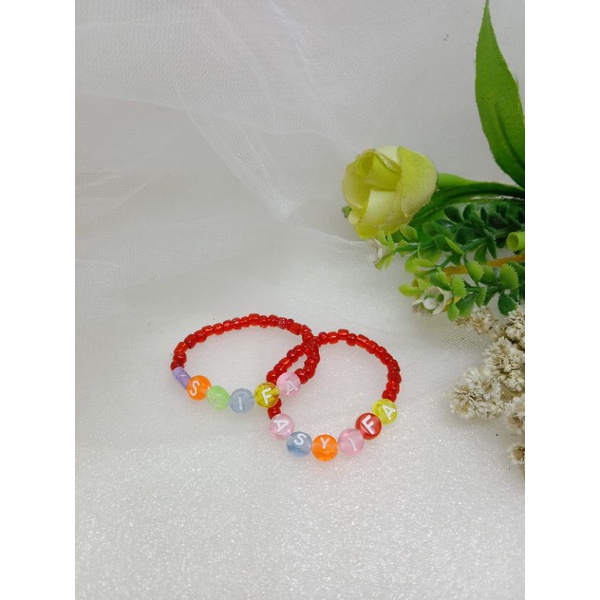 gelang.id_yc Gelang Merjan Nama Bayi Tali Elastis Melar