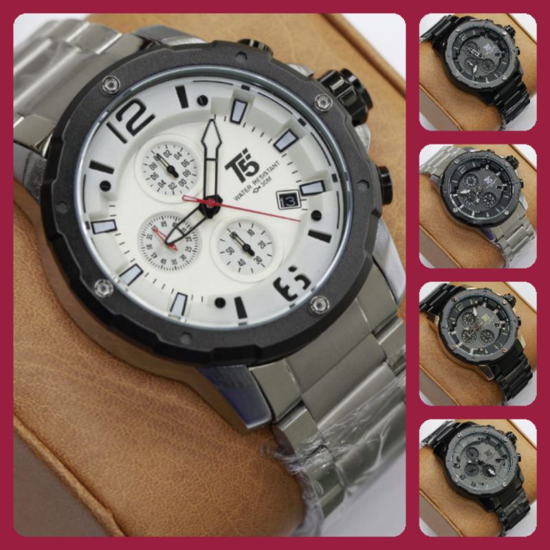 COD✓Jam Tangan Pria T5 H3702G 100% Original.