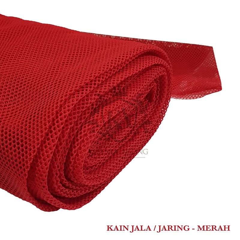 Kain Jala Net Jaring per 45cmx160cm Bahan Tas Gendongan Bayi Jaket Tebal Kualitas Premium