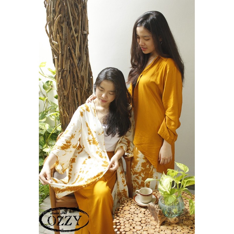Setelan Outer Celana Panjang No Printing Katun Rayon Premium